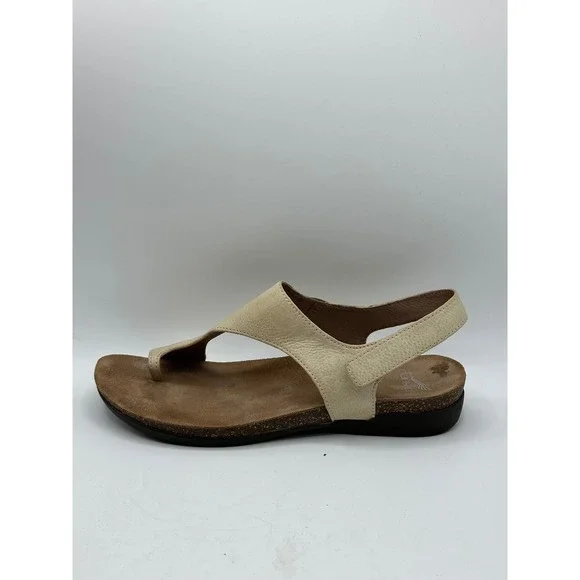 Dansko Women Size 41 US 10 Leather Comfort Orthotic Cork Footbed Sandals Beige - Picture 3 of 15